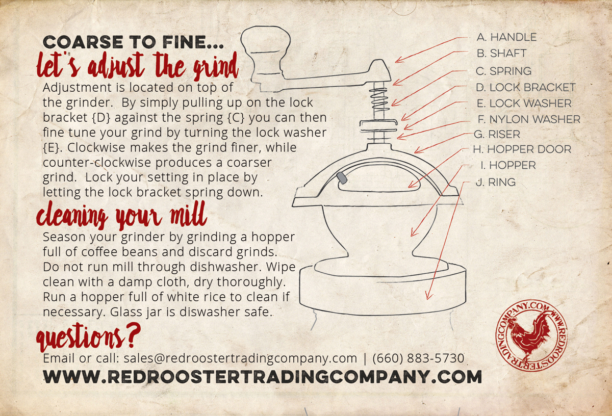 Hand Coffee Grinder ⋆ Red Rooster Trading Company