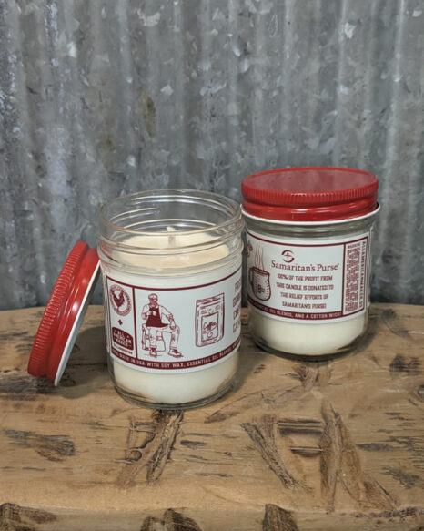 A CHARITABLE COFFEE SCENTED CANDLE